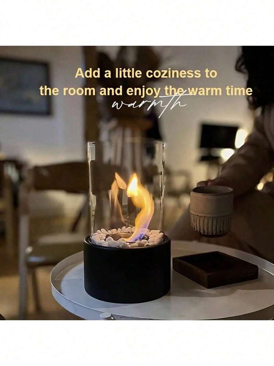 1 pieza Chimenea portátil y acogedora de acero inoxidable para interiores