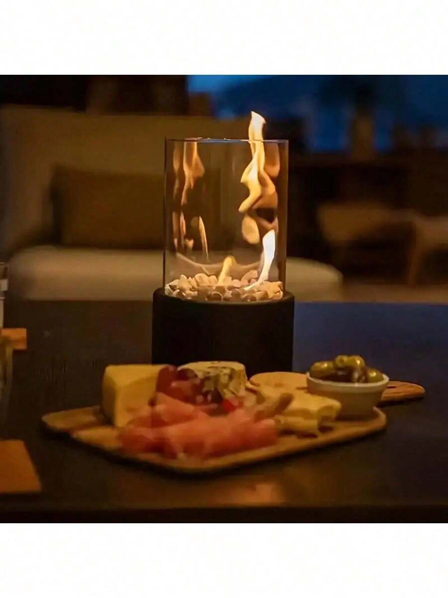 1 pieza Chimenea portátil y acogedora de acero inoxidable para interiores