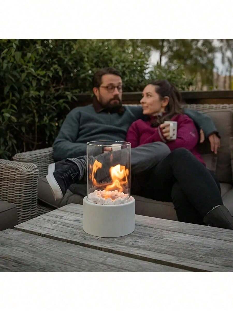1 pieza Chimenea portátil y acogedora de acero inoxidable para interiores
