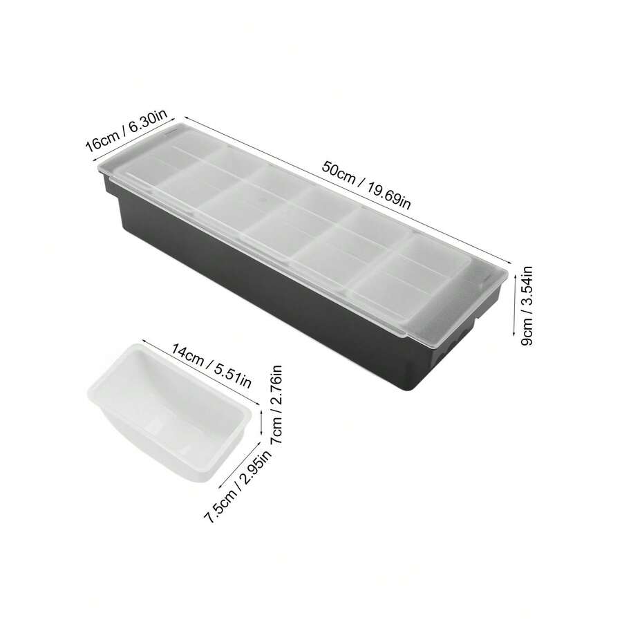 Caja De Condimentos Refrigerado Con Hielo Con 6 Contenedores