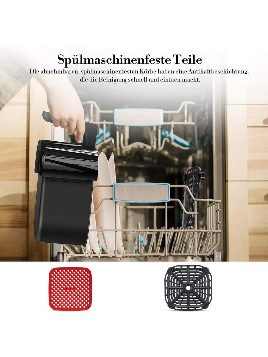 Freidora de aire de 5QT con pantalla táctil digital