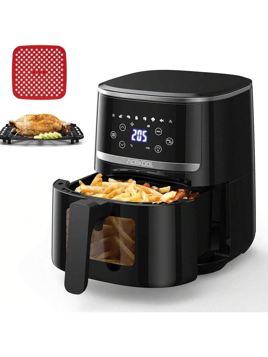 Freidora de aire de 5QT con pantalla táctil digital