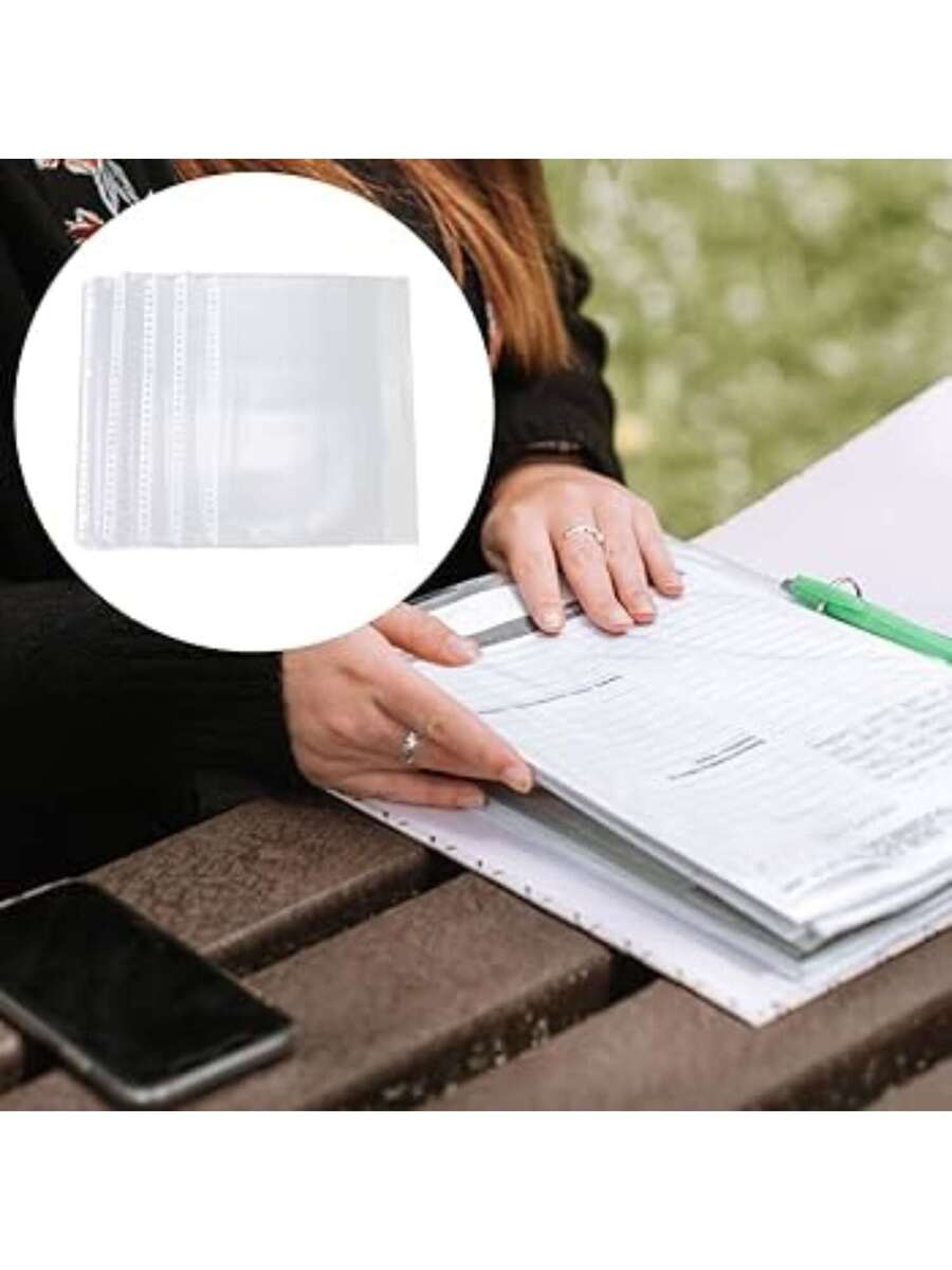 Protector de hojas transparente carta 100 piezas