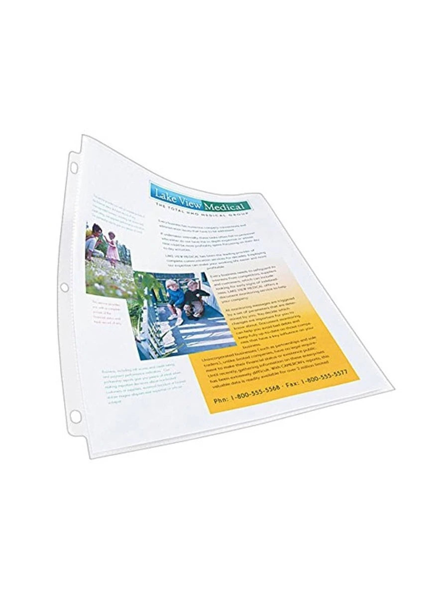Protector de hojas transparente carta 100 piezas