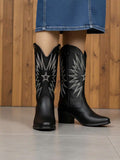 Bota western,bota de moda con bordado estrella