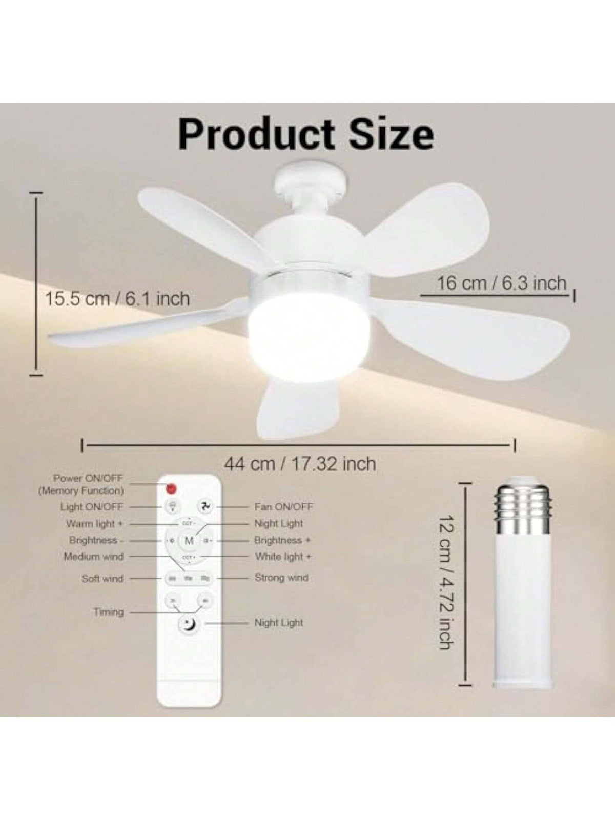 Luz de ventilador