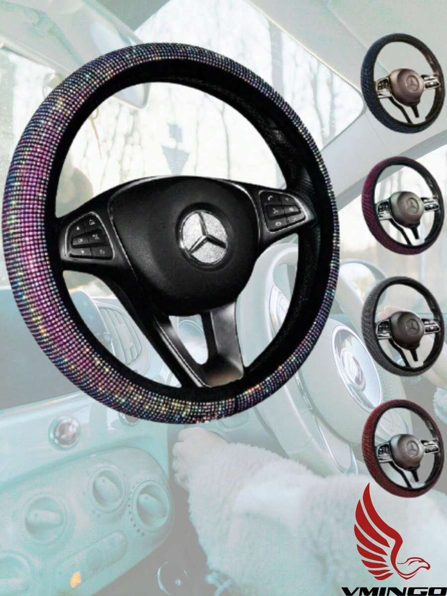 Protector funda cubre volante brillante diamante auto