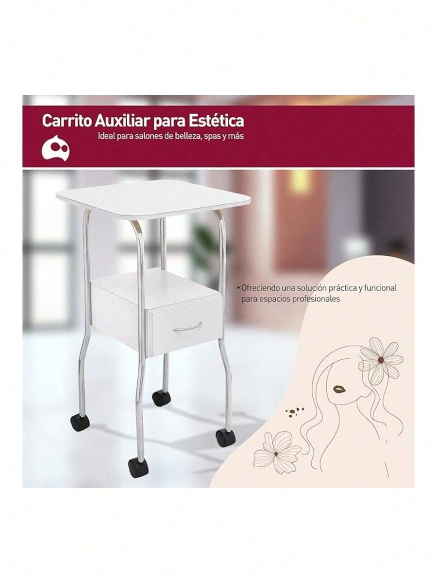 Mesa/Carrito Auxiliar para Estética