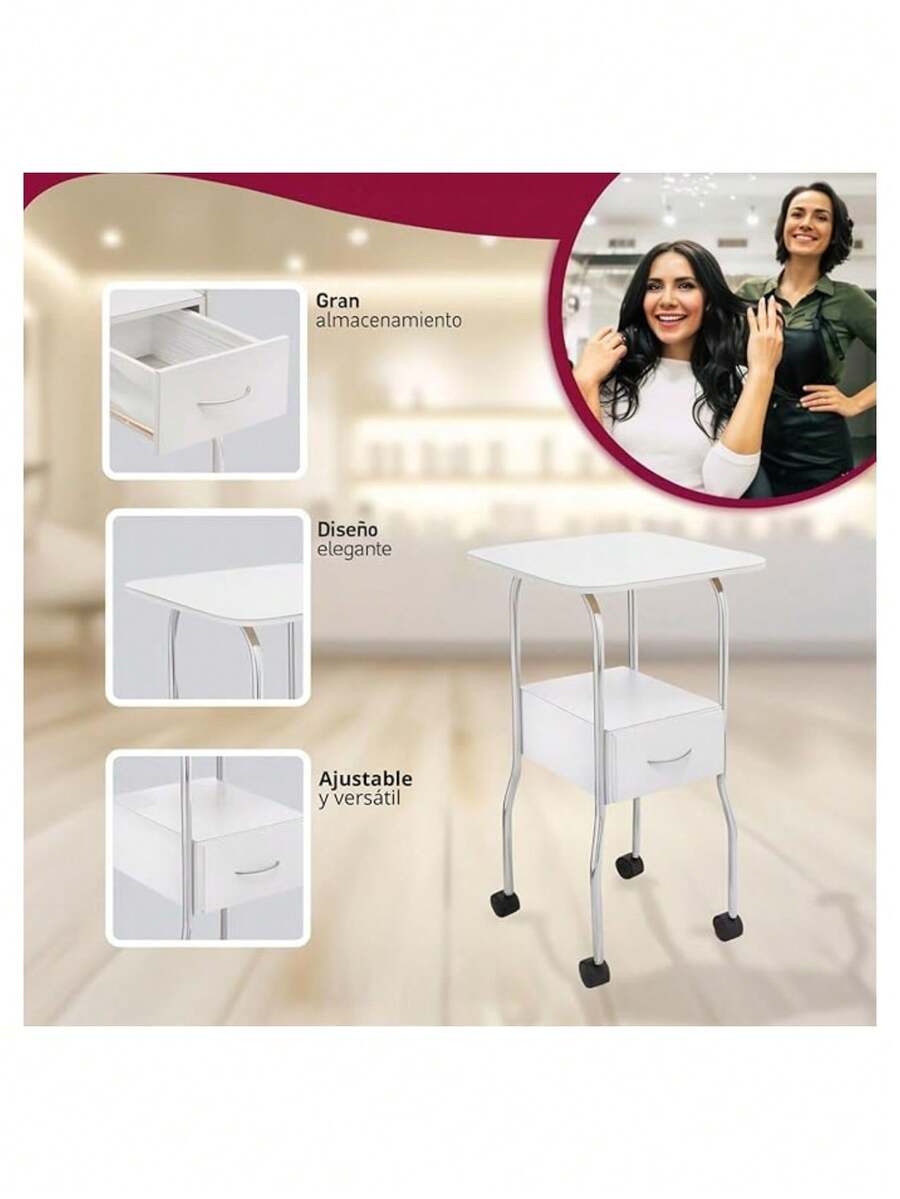 Mesa/Carrito Auxiliar para Estética