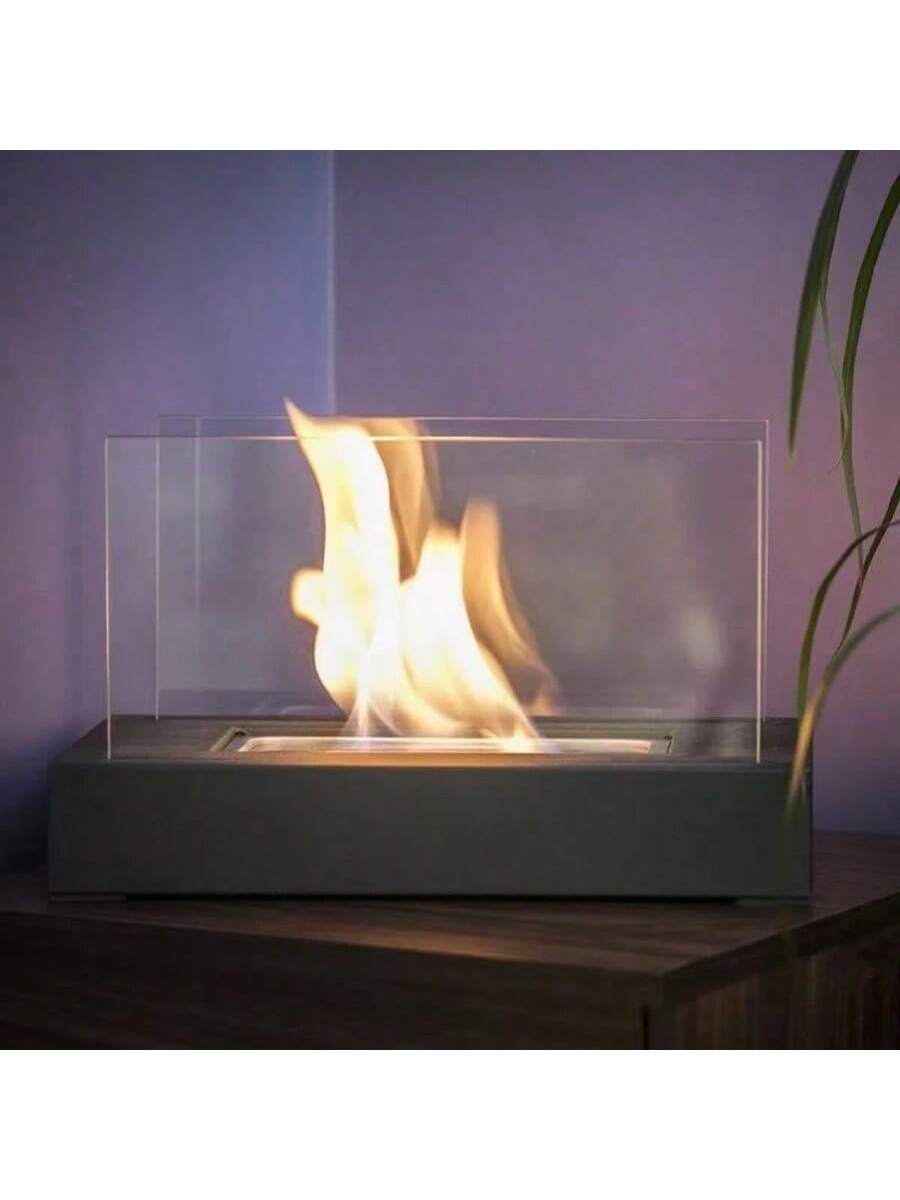 OBOVAY Calentador de chimenea decorativo con llama ardiente