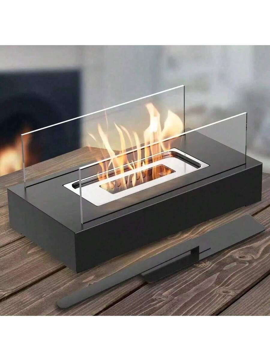 OBOVAY Calentador de chimenea decorativo con llama ardiente