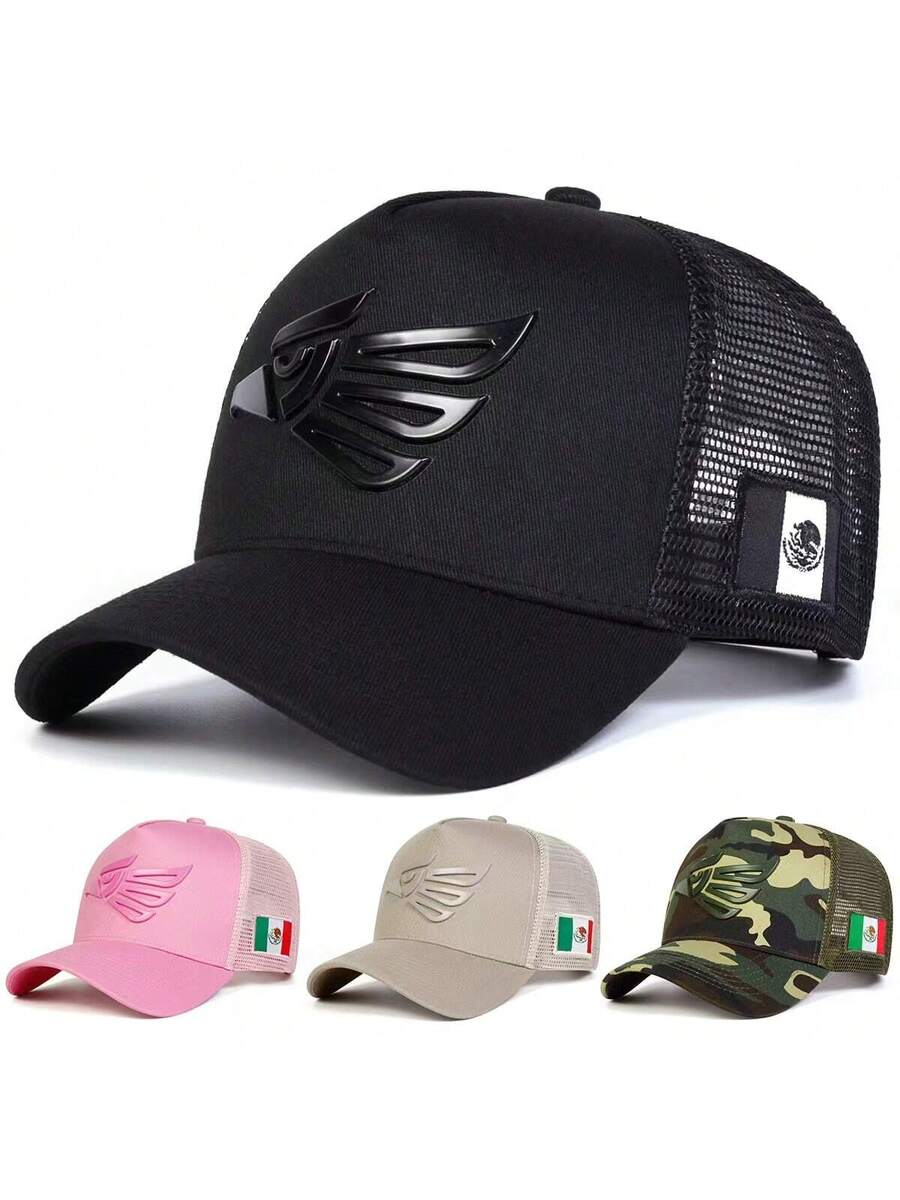Gorra de camionero con estampado de águila