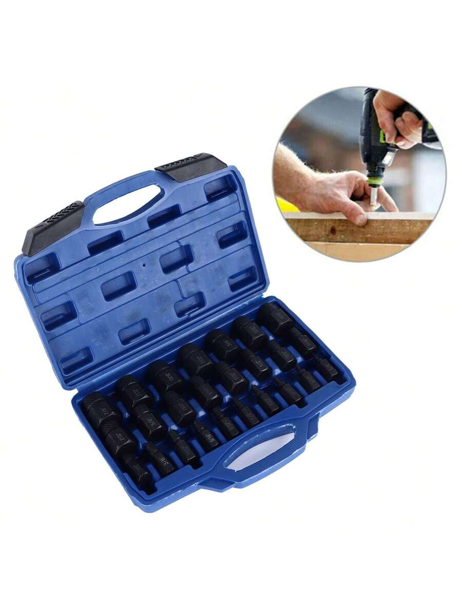 Juego De 25 Extractor De Tornillos