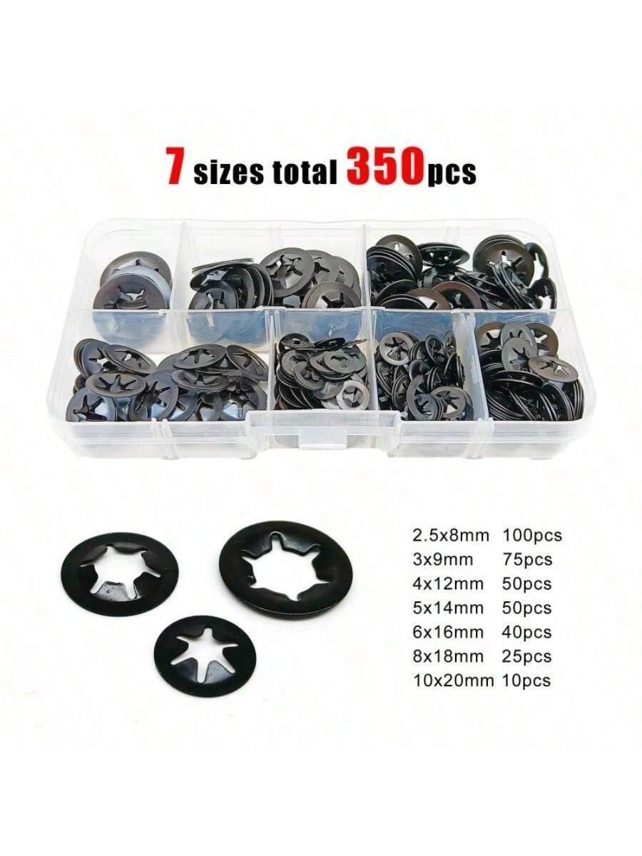350 piezas/Caja Clip de retención autoblocante externo M2.5-M10