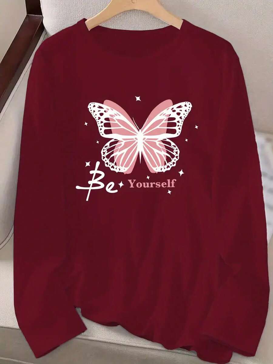 camiseta gráfica mariposa