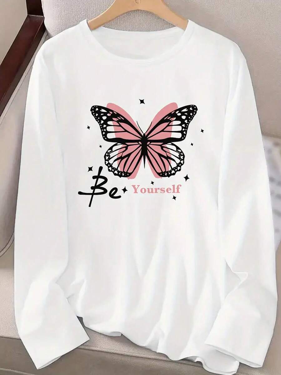 camiseta gráfica mariposa