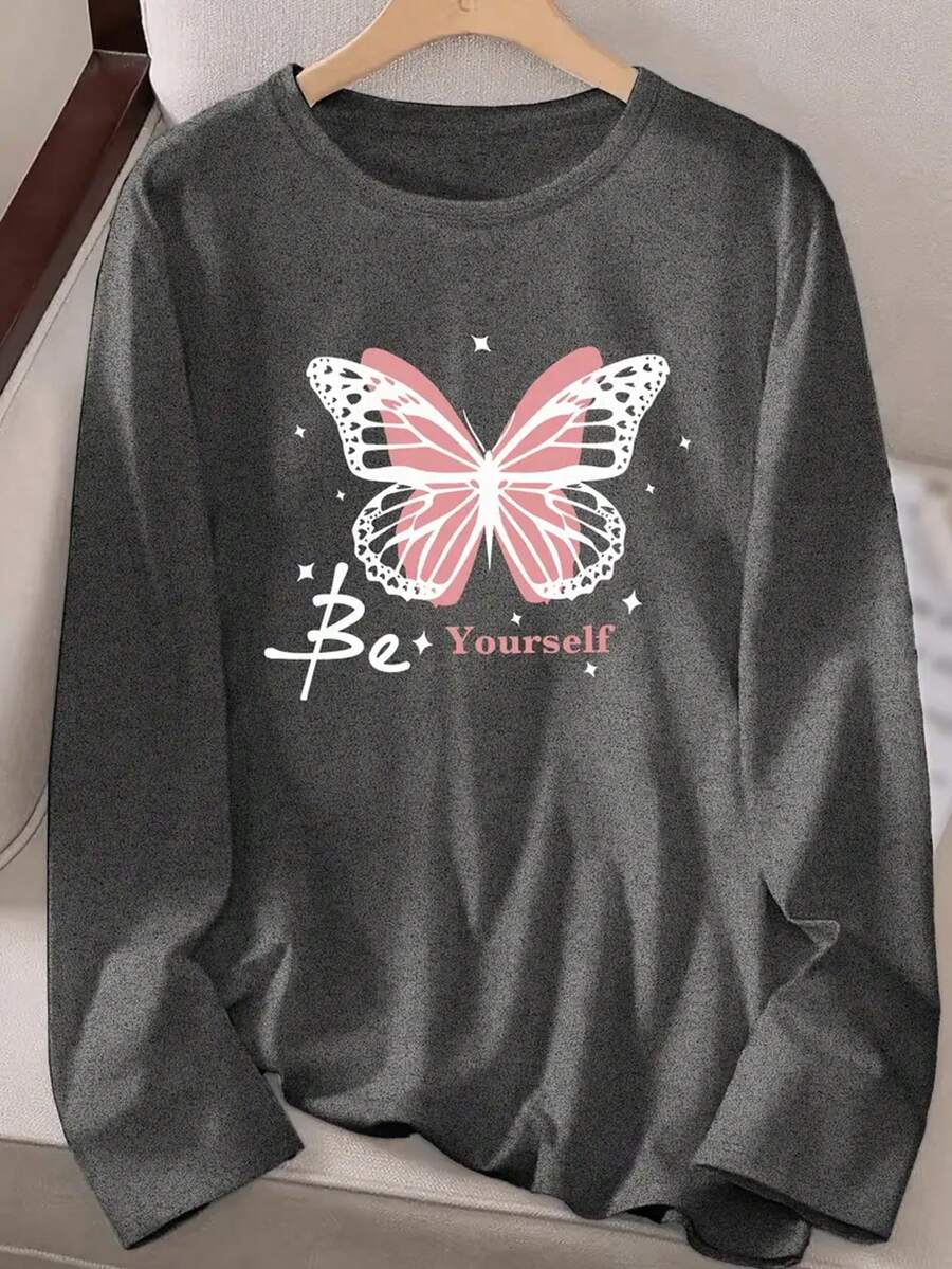 camiseta gráfica mariposa
