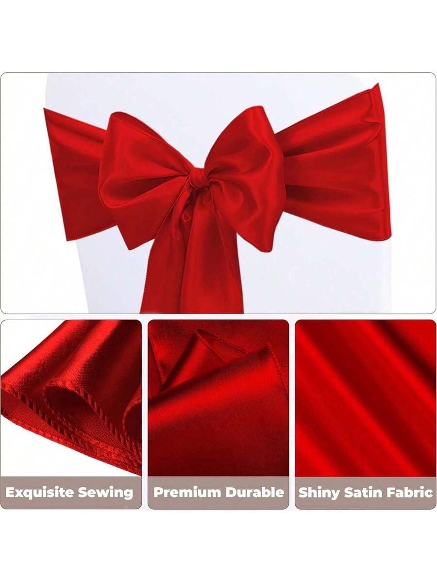 50 Piezas Lazos De Satén Para Silla