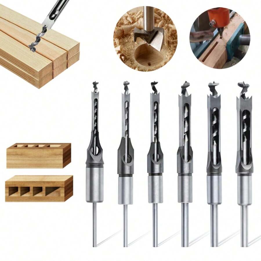 Juego De Brocas Cuadradas Para Carpintería