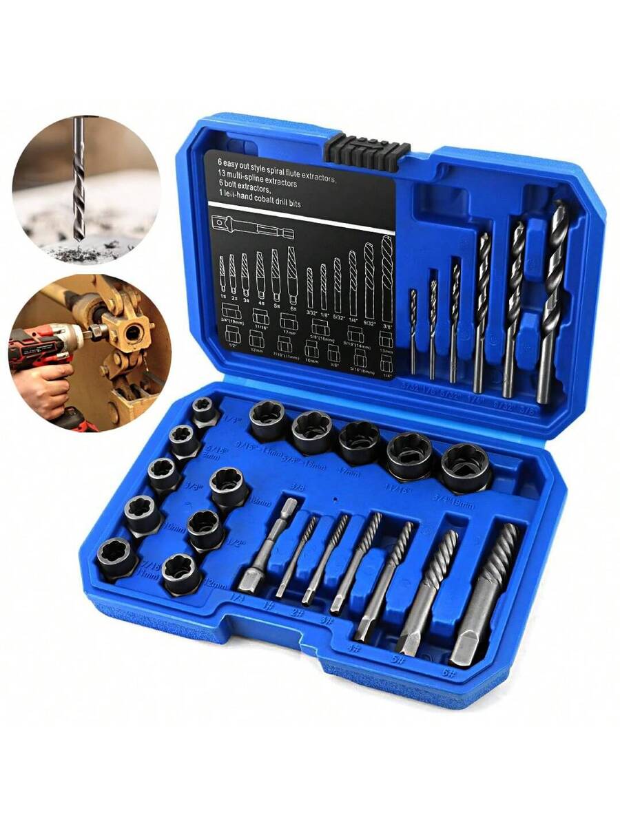 Juego De Extractores De Tornillos De 26 Piezas
