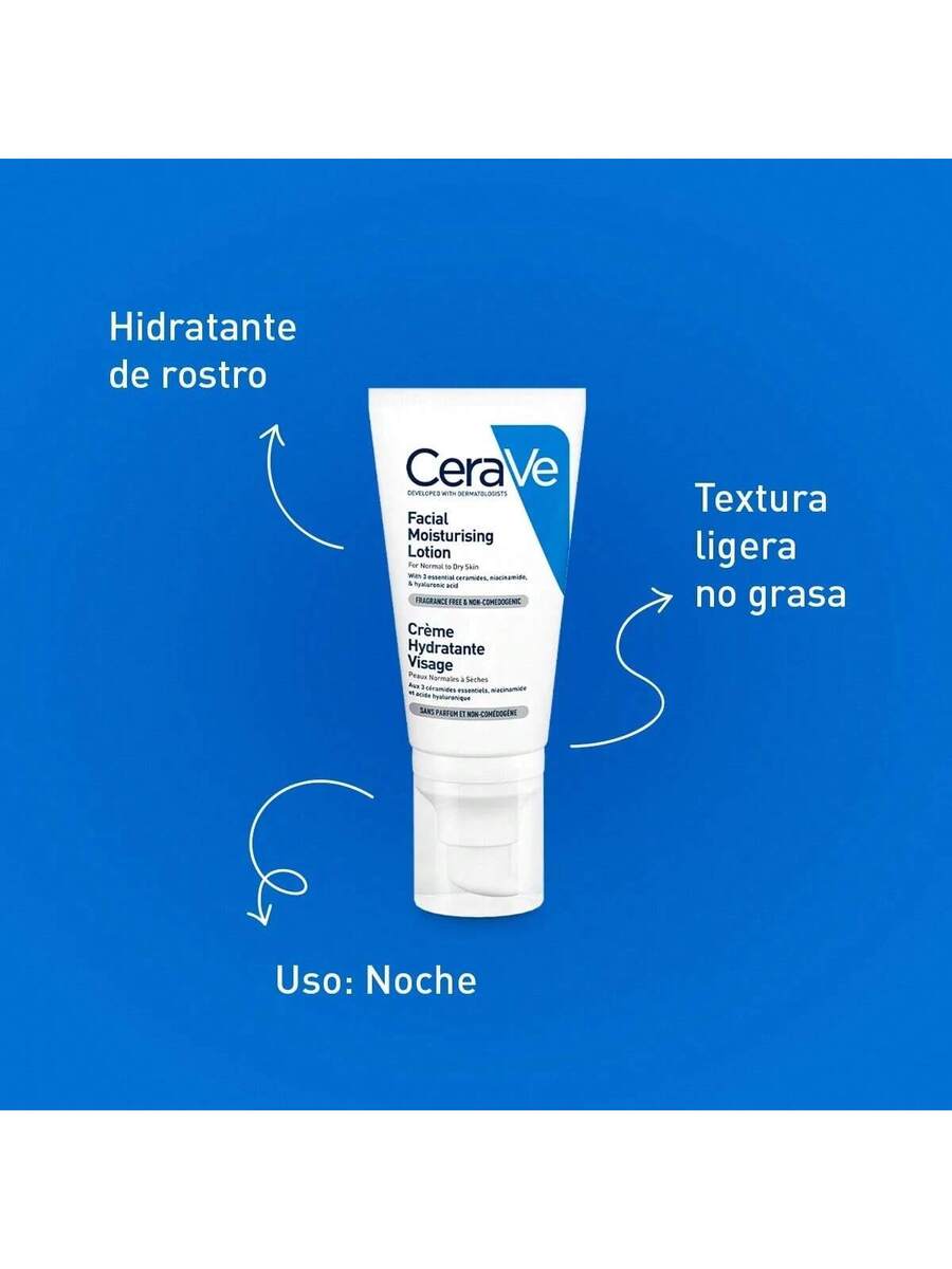 Cerave Locion Hidratante Para Rostro Noche 52mL