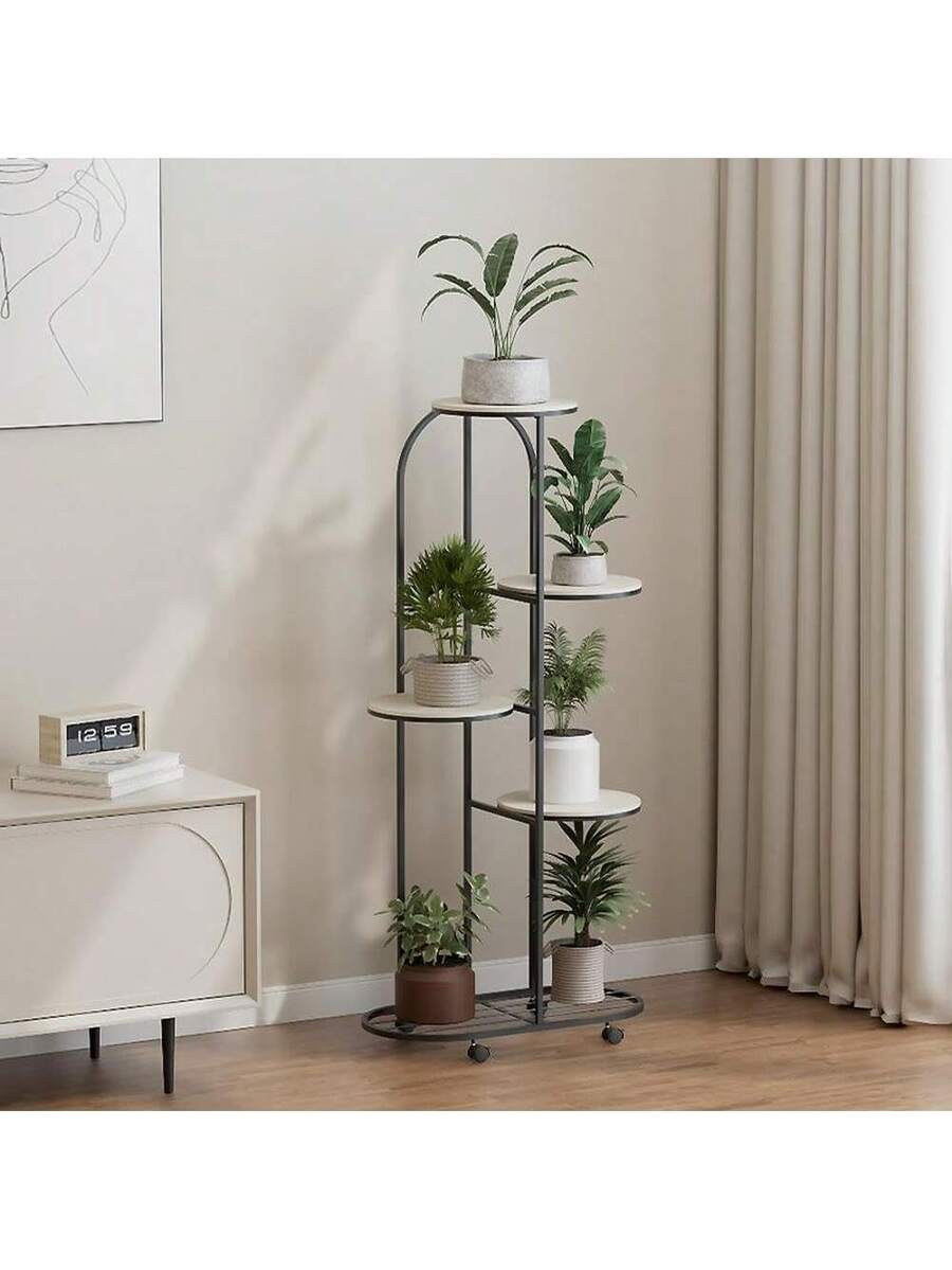 Estante de planta de metal de esquina