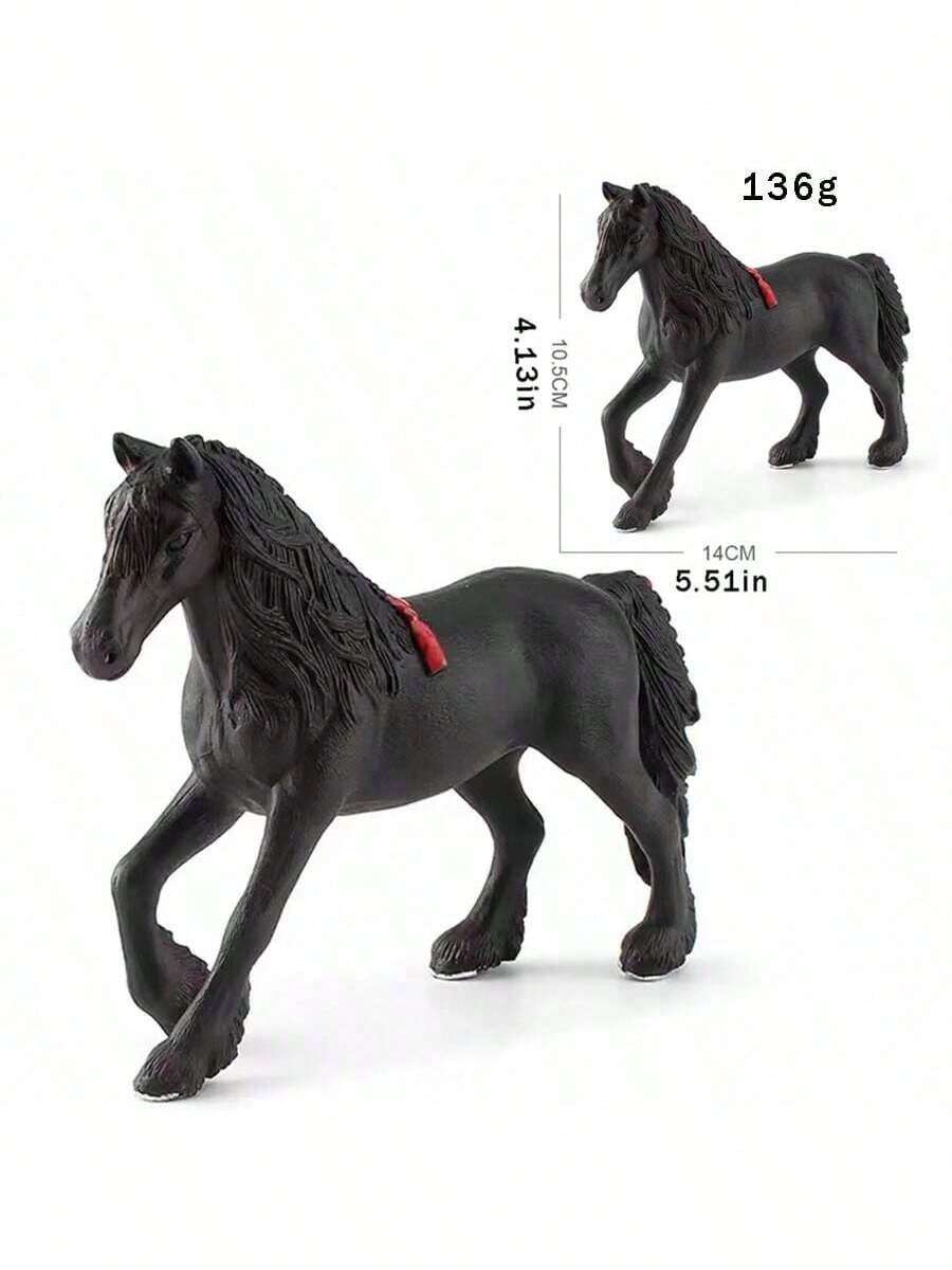 Modelo de caballo realista, animal de granja de caballos salvajes