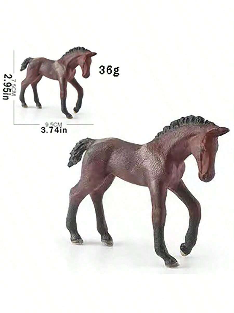 Modelo de caballo realista, animal de granja de caballos salvajes
