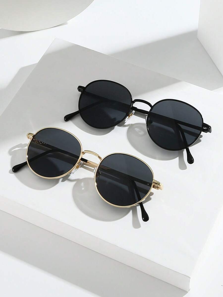 gafas con montura redonda pequeña y retro