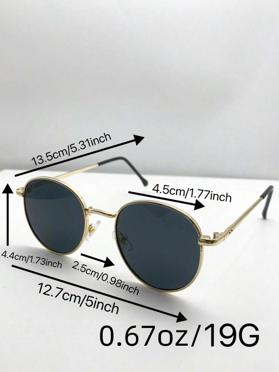 gafas con montura redonda pequeña y retro