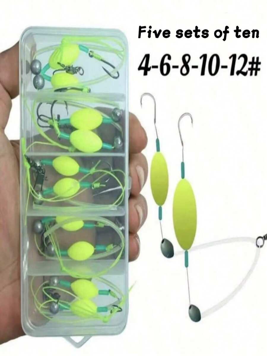 5 sets de kit de pesca con mosca de salmón
