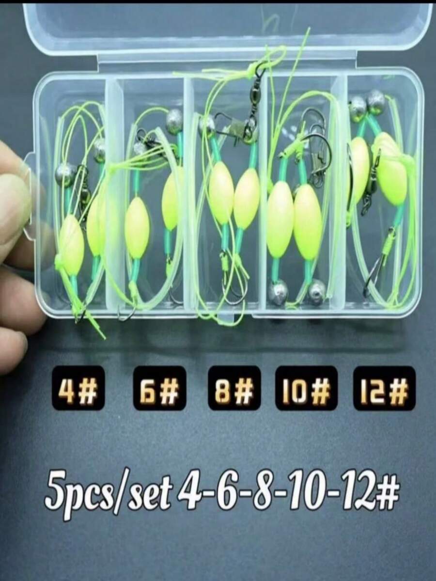 5 sets de kit de pesca con mosca de salmón