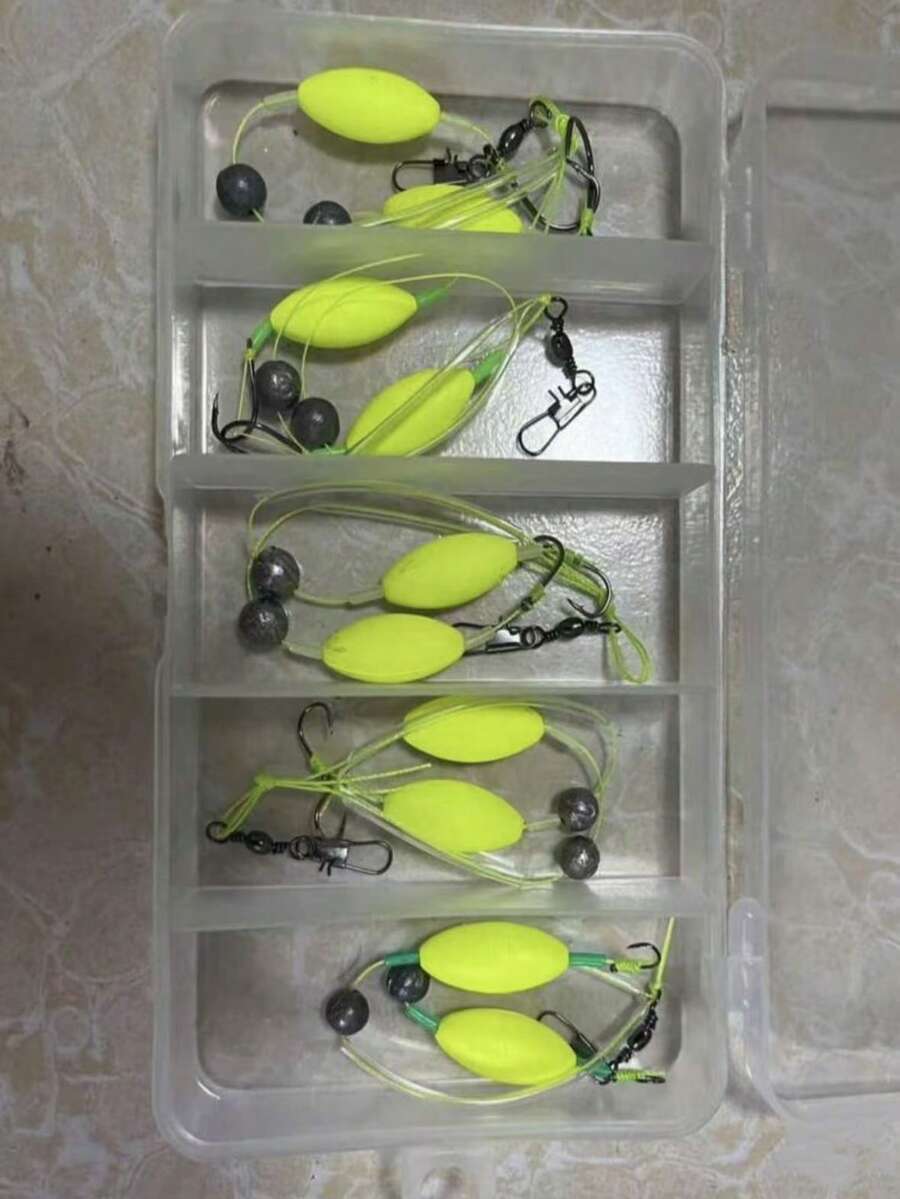 5 sets de kit de pesca con mosca de salmón