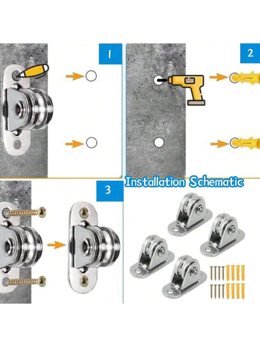 4 Pzs Polea De Rueda De Ranura Tipo V