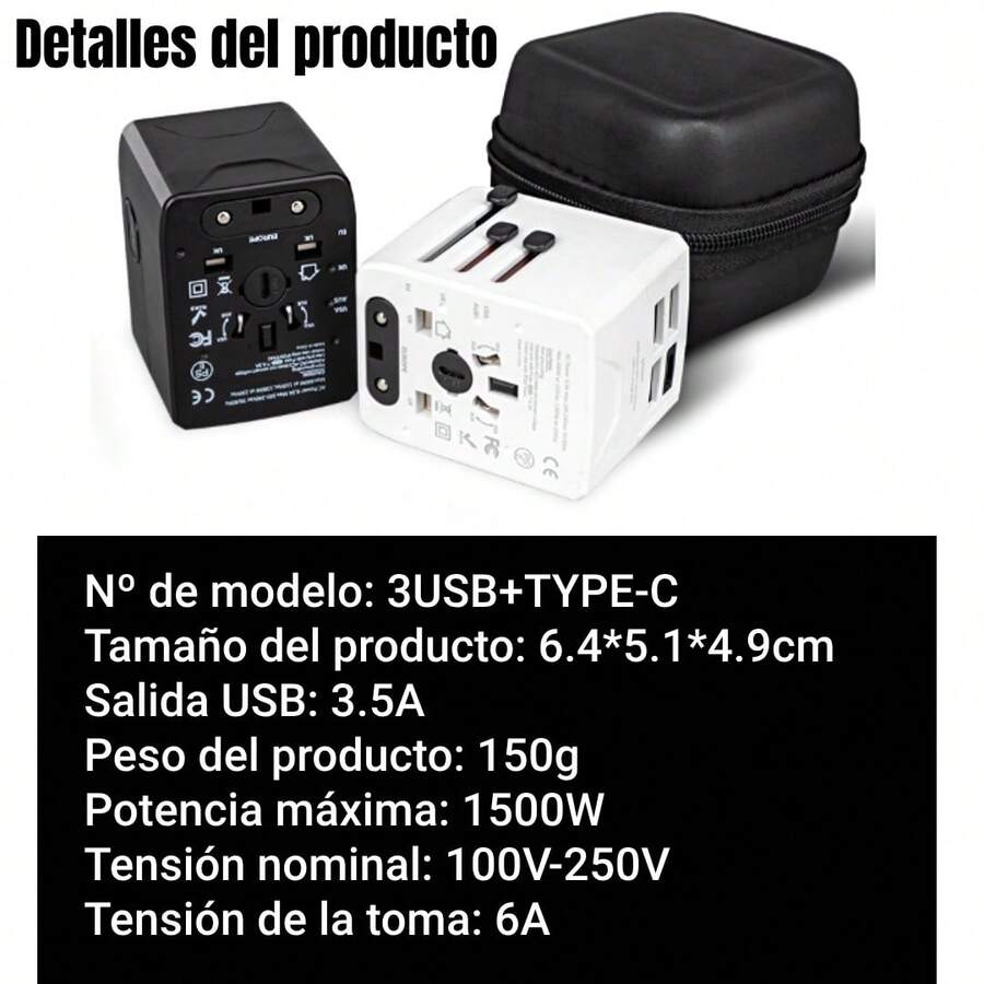 Adaptador De Viaje Internacional