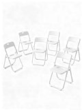 Conjunto de 6 piezas silla plegable