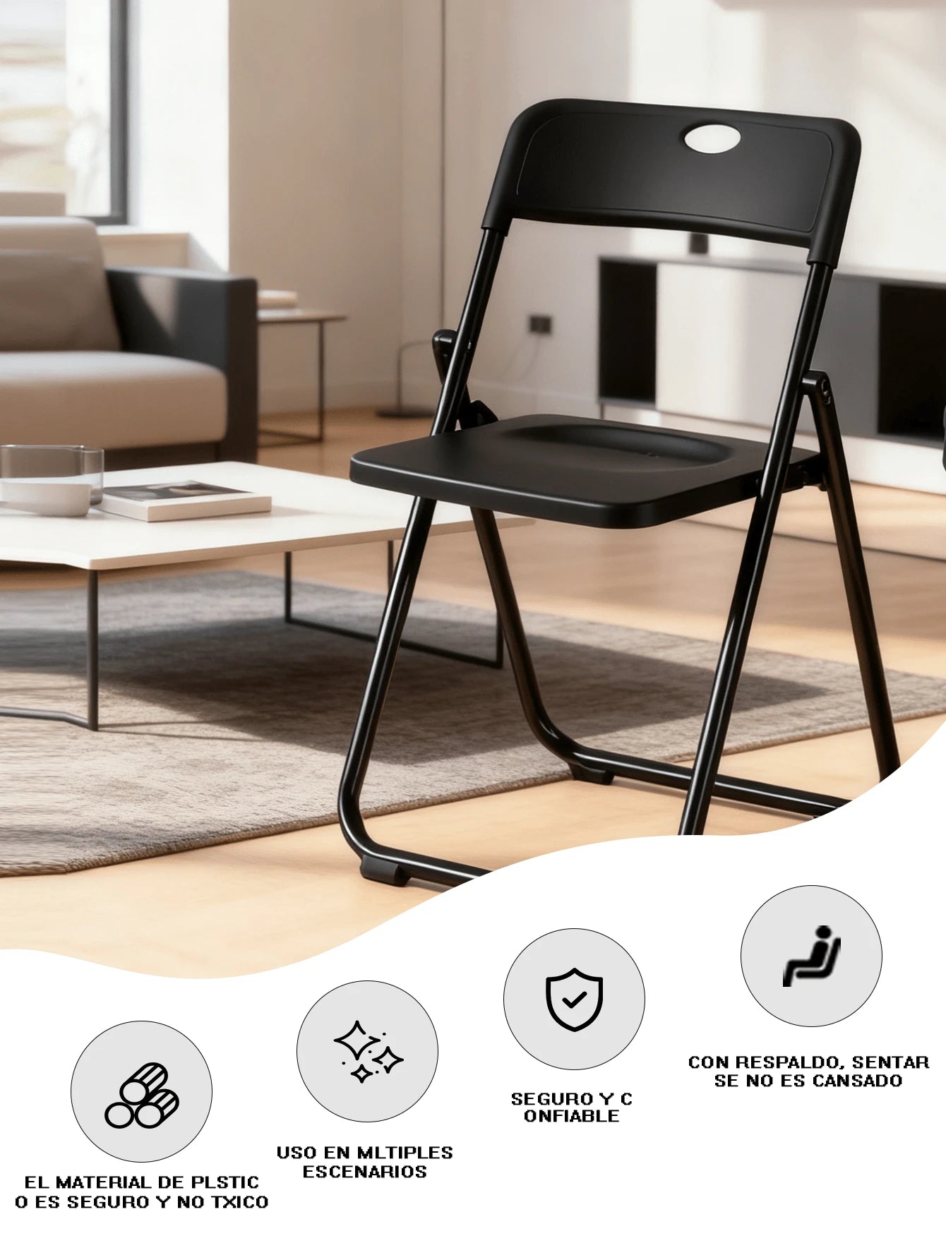 Conjunto de 6 piezas silla plegable