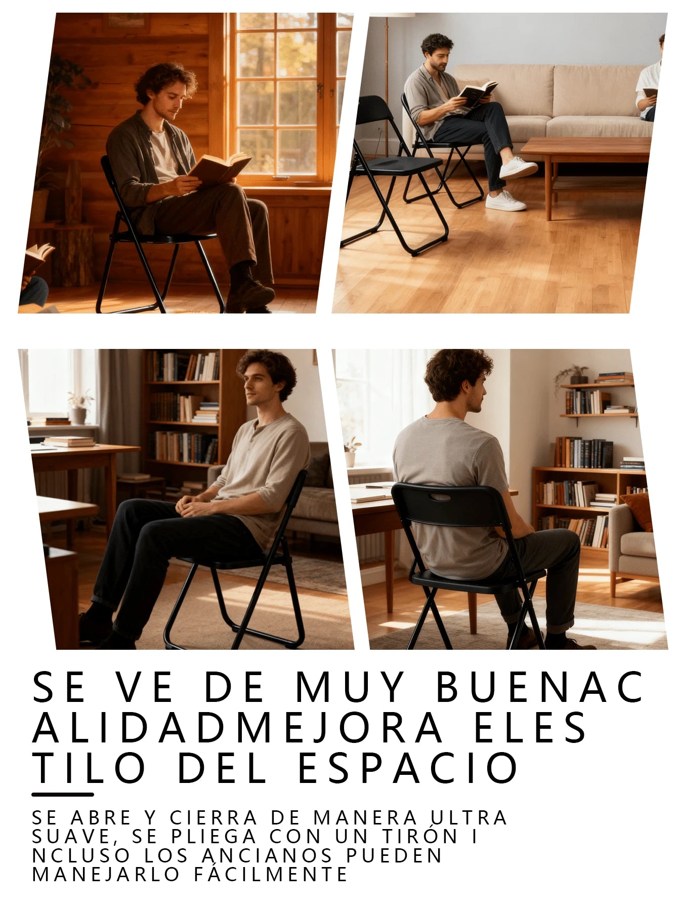 Conjunto de 6 piezas silla plegable