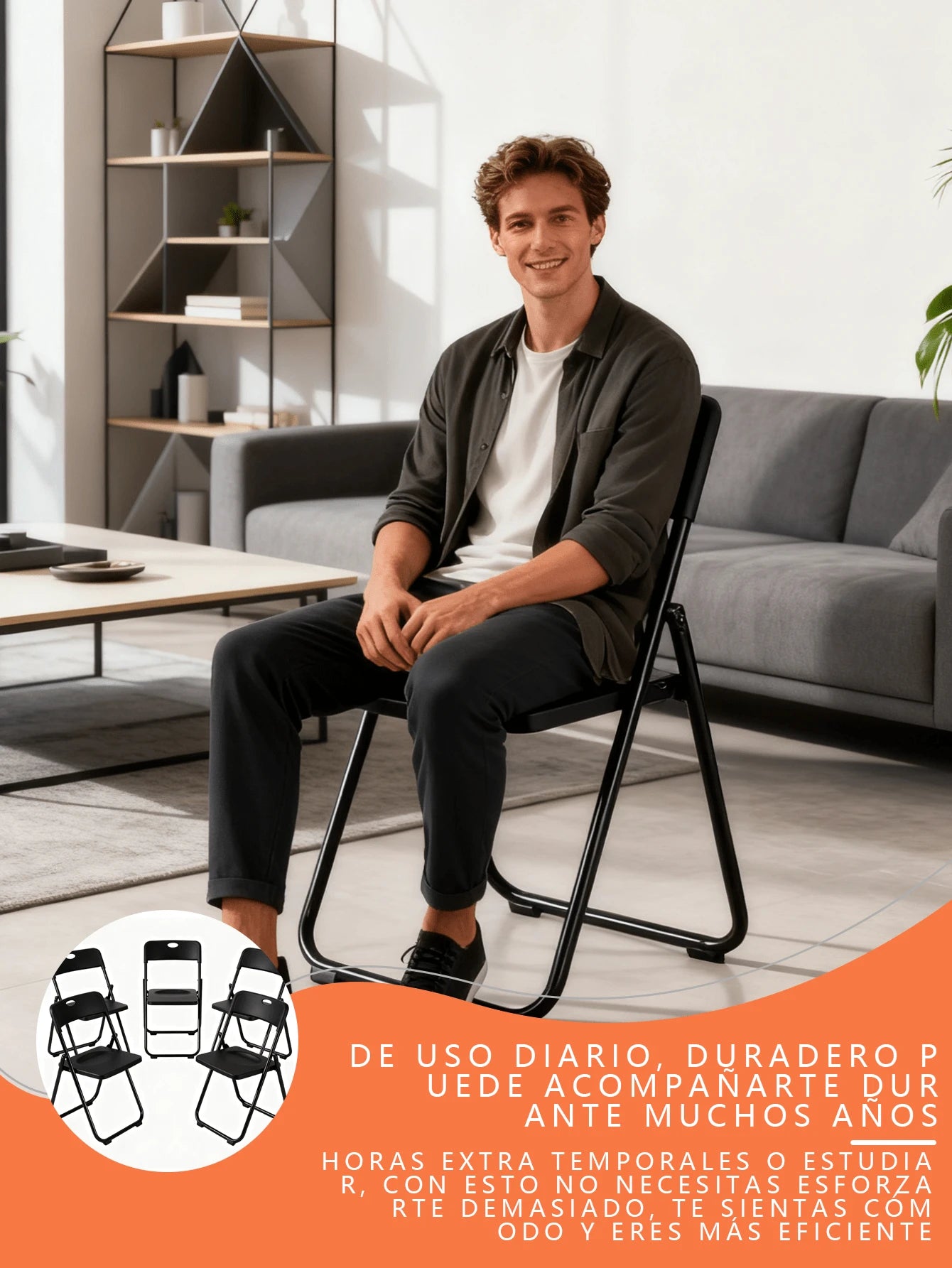 Conjunto de 6 piezas silla plegable