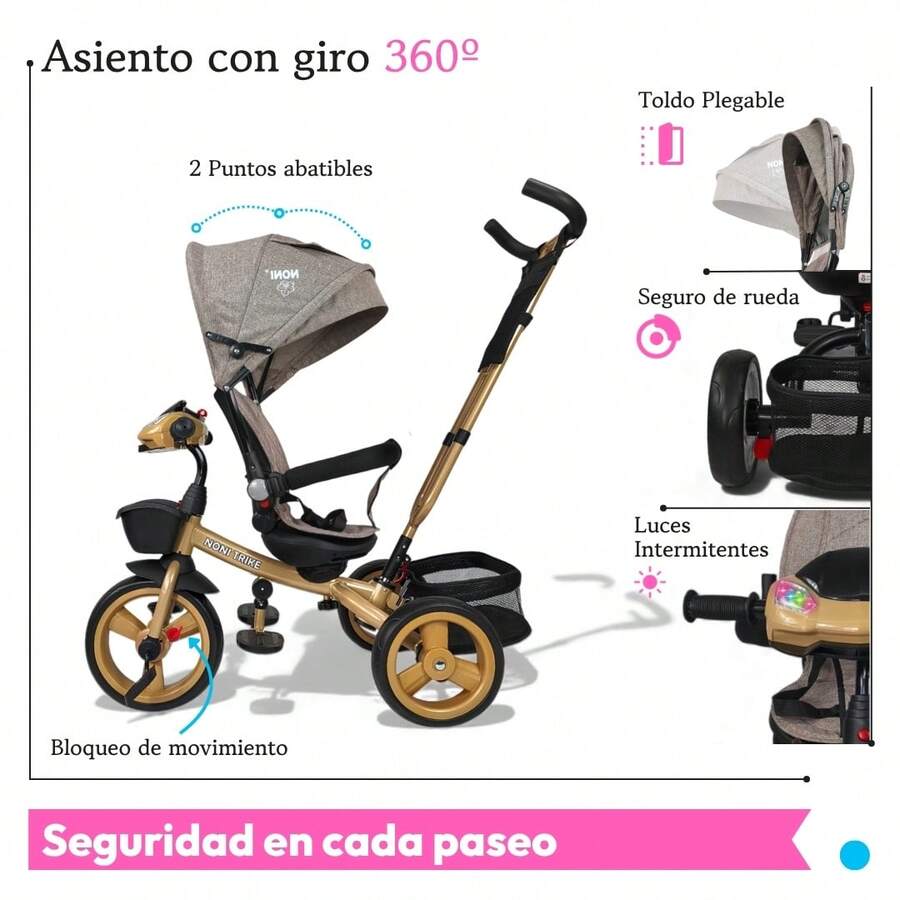 Triciclo Evolutivo 7 en 1 para Niños 1-6 Años