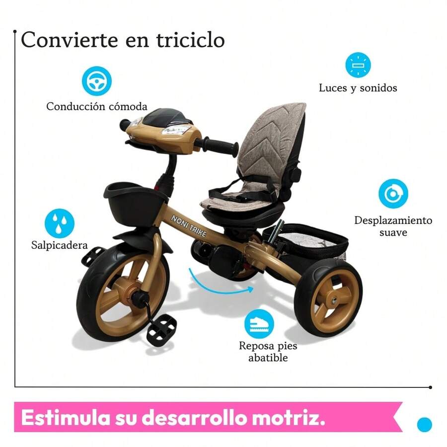 Triciclo Evolutivo 7 en 1 para Niños 1-6 Años