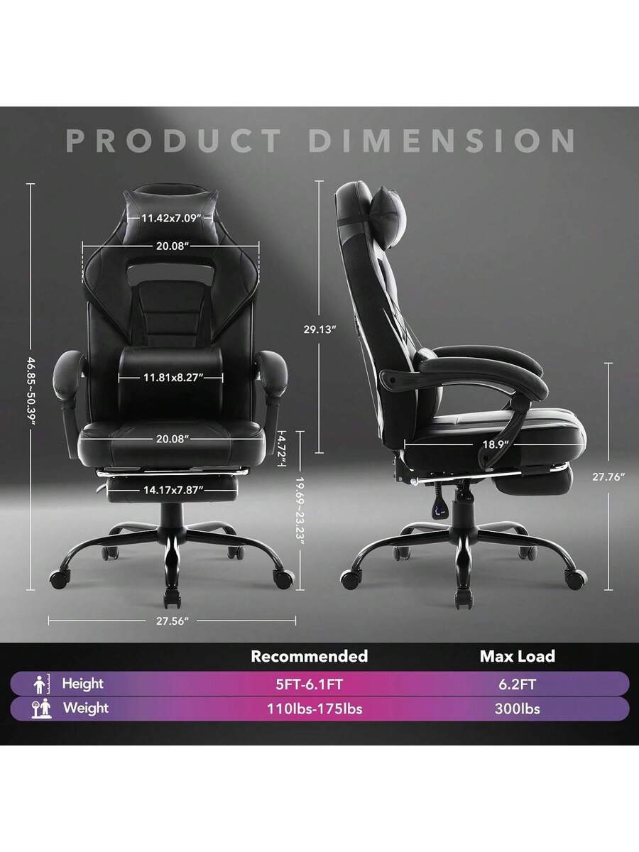 silla de videojuegos de cuero