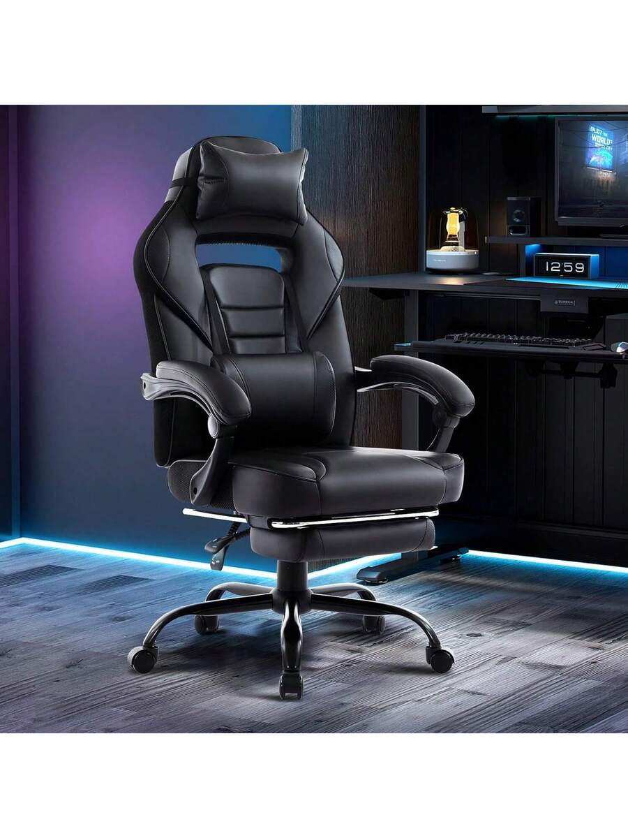 silla de videojuegos de cuero