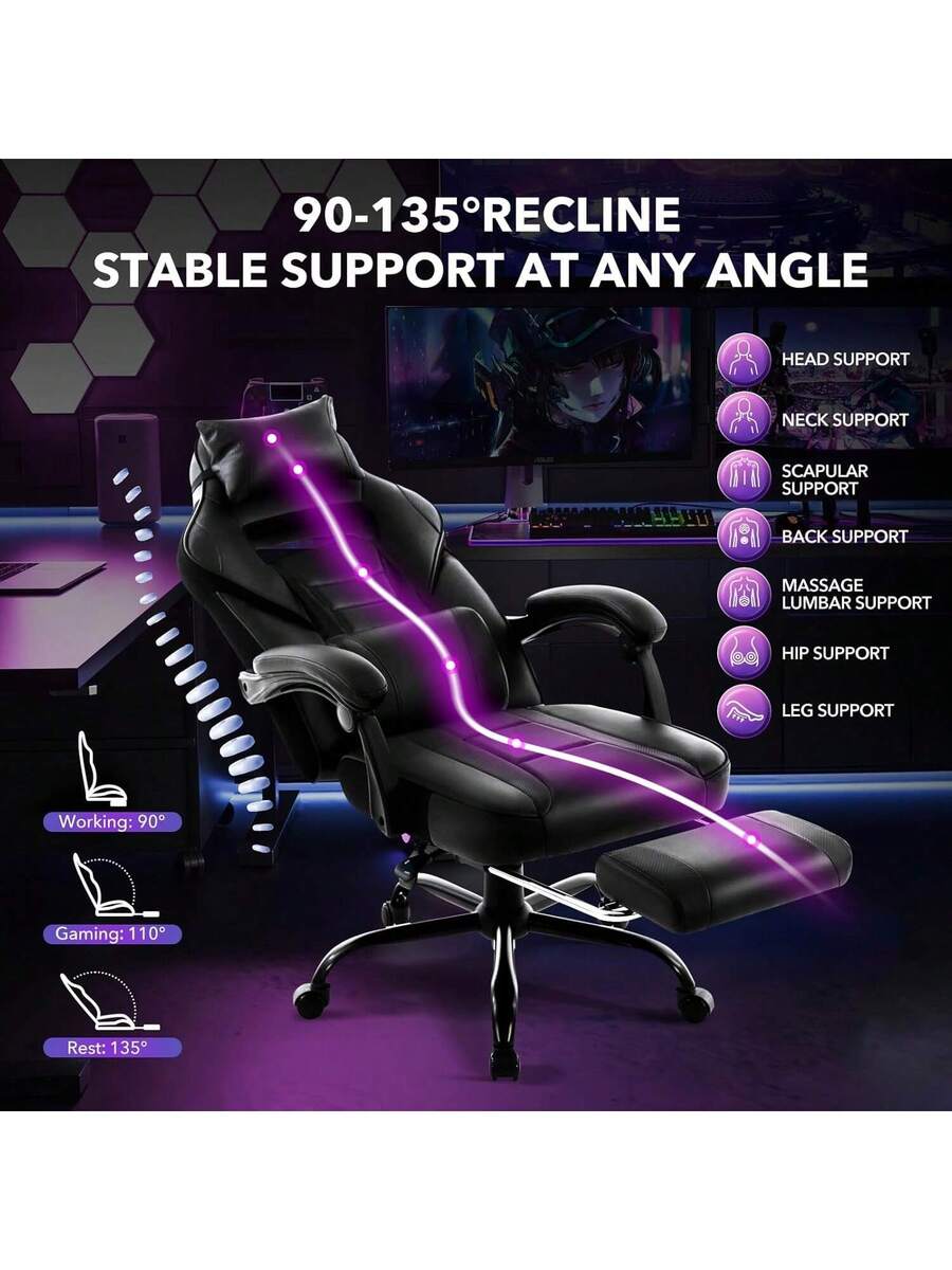 silla de videojuegos de cuero
