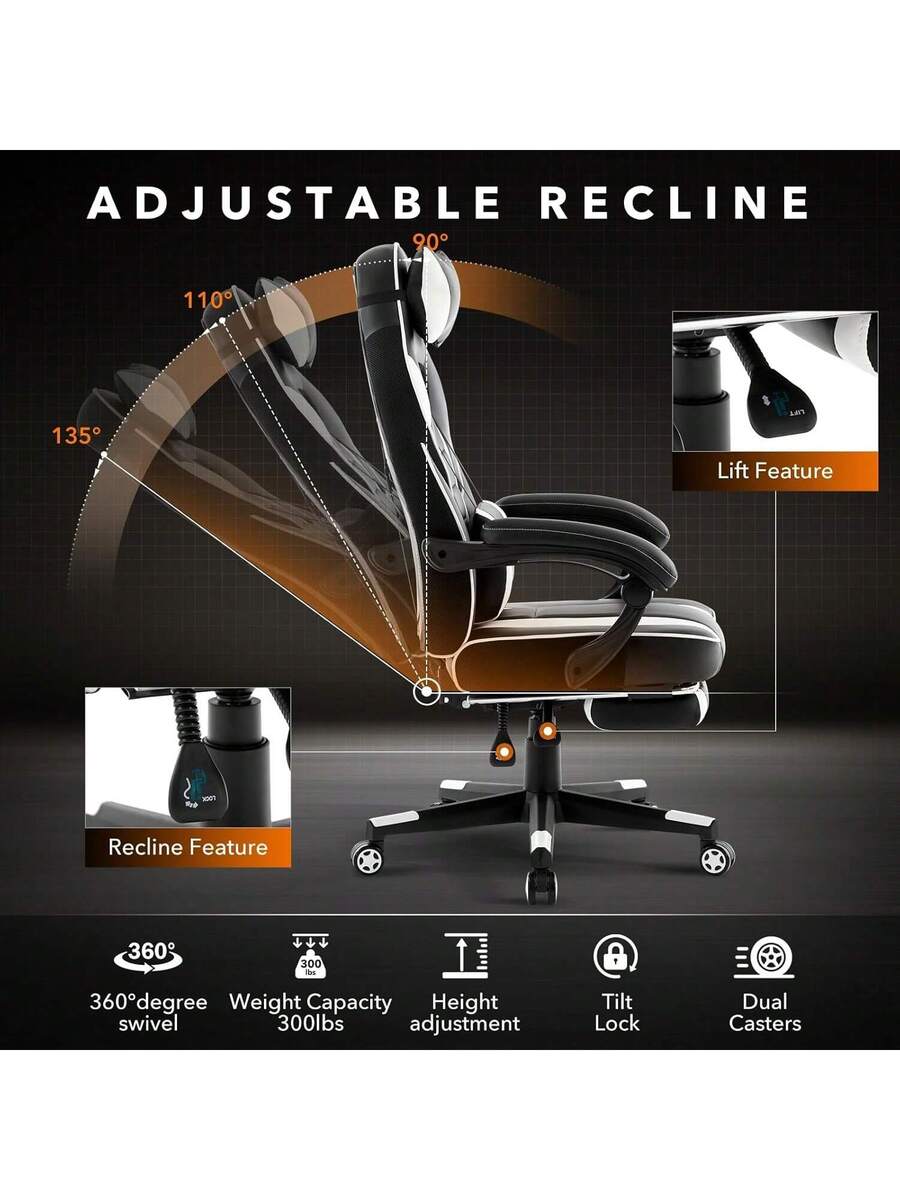 silla de videojuegos de cuero