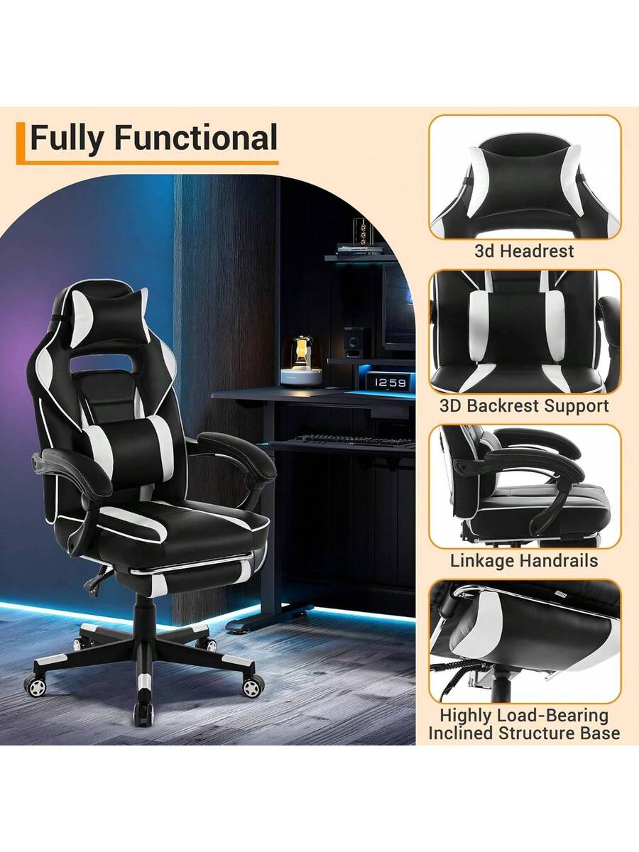silla de videojuegos de cuero