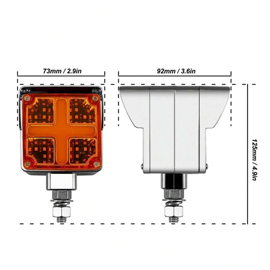 2Pcs Luz de pedestal de remolque para camión