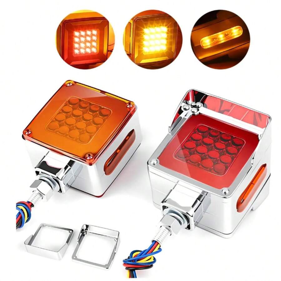 2Pcs Luz de pedestal de remolque para camión
