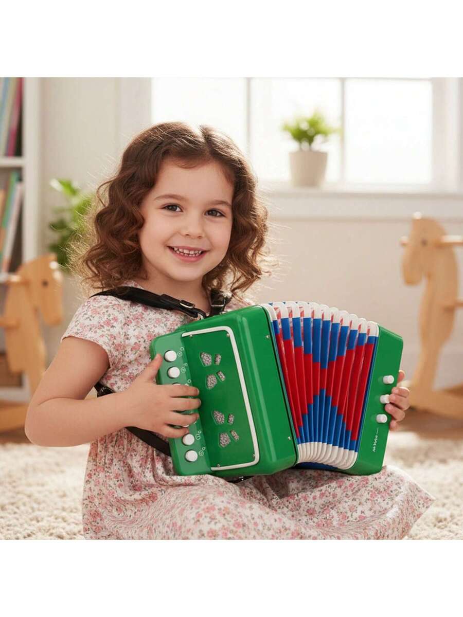 Acordeón Pequeño De 7 Tecla Niños Instrumento Musical Regalo