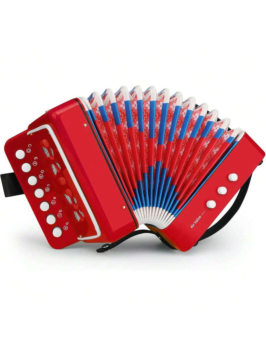 Acordeón Pequeño De 7 Tecla Niños Instrumento Musical Regalo